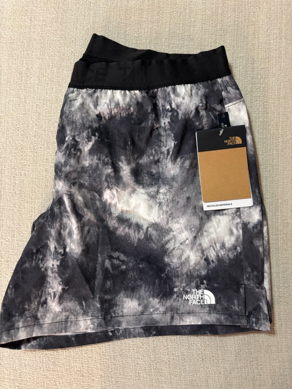 The North Face Black & Gray Tie-Dye Shorts